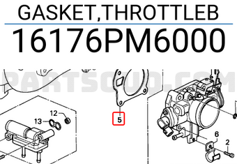 Honda 16176PM6000 GASKET,THROTTLEB