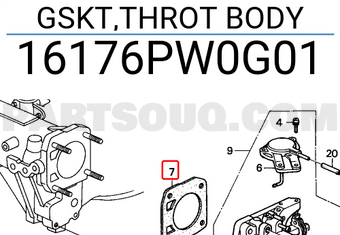 Honda 16176PW0G01 GSKT,THROT BODY
