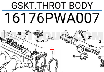 Honda 16176PWA007 GSKT,THROT BODY