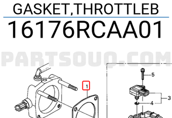 Honda 16176RCAA01 GASKET,THROTTLEB