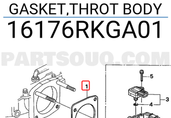 Honda 16176RKGA01 GASKET,THROT BODY