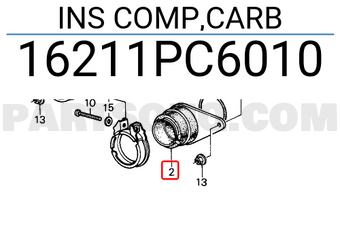 Honda 16211PC6010 INS COMP,CARB