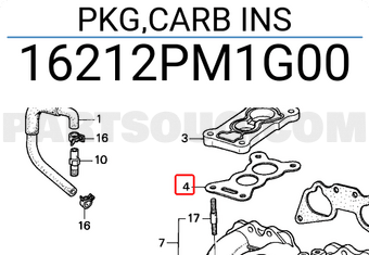 Honda 16212PM1G00 PKG,CARB INS