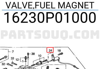 Honda 16230P01000 VALVE,FUEL MAGNET