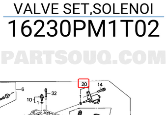 Honda 16230PM1T02 VALVE SET,SOLENOI