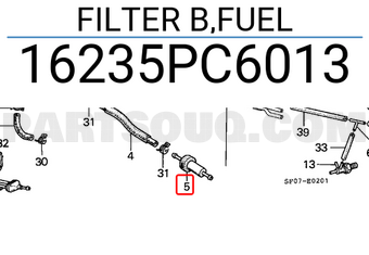 Honda 16235PC6013 FILTER B,FUEL