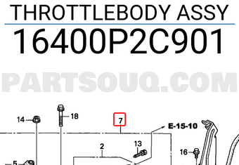 Honda 16400P2C901 THROTTLEBODY ASSY