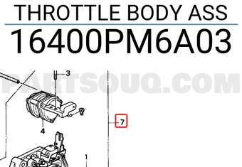 Honda 16400PM6A03 THROTTLE BODY ASS
