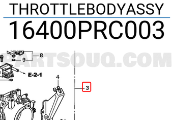 Honda 16400PRC003 THROTTLEBODYASSY