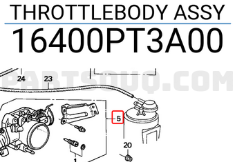 Honda 16400PT3A00 THROTTLEBODY ASSY