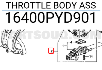 Honda 16400PYD901 THROTTLE BODY ASS