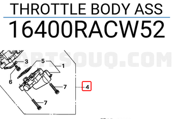 Honda 16400RACW52 THROTTLE BODY ASS