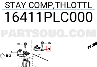 Honda 16411PLC000 STAY COMP,THLOTTL