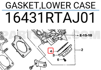 Honda 16431RTAJ01 GASKET,LOWER CASE