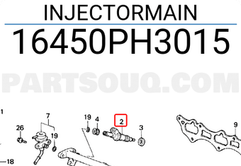 Honda 16450PH3015 INJECTORMAIN
