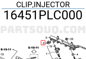 Honda 16451PLC000 CLIP,INJECTOR