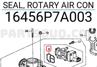 Honda 16456P7A003 SEAL, ROTARY AIR CON
