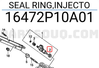 Honda 16472P10A01 SEAL RING,INJECTO