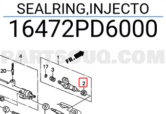Honda 16472PD6000 SEALRING,INJECTO