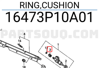 Honda 16473P10A01 RING,CUSHION
