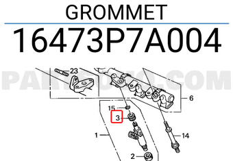 Honda 16473P7A004 GROMMET