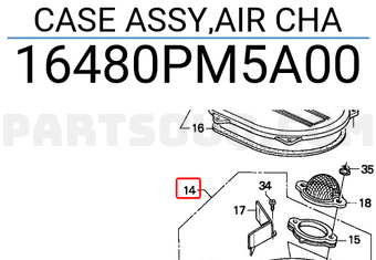 Honda 16480PM5A00 CASE ASSY,AIR CHA