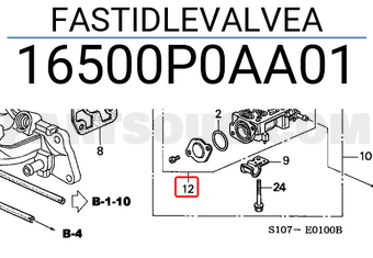 Honda 16500P0AA01 FASTIDLEVALVEA