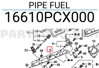 Honda 16610PCX000 PIPE FUEL