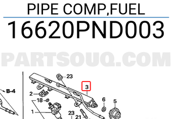 Honda 16620PND003 PIPE COMP,FUEL