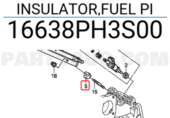 Honda 16638PH3S00 INSULATOR,FUEL PI