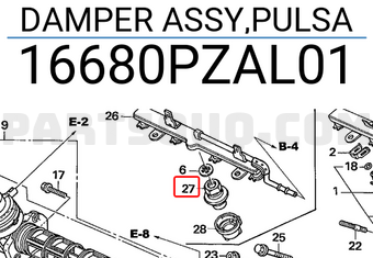Honda 16680PZAL01 DAMPER ASSY,PULSA