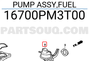 Honda 16700PM3T00 PUMP ASSY,FUEL