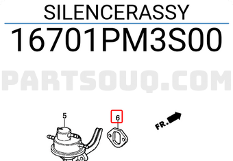 Honda 16701PM3S00 SILENCERASSY