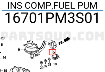 Honda 16701PM3S01 INS COMP,FUEL PUM