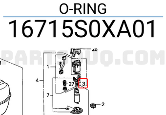 Honda 16715S0XA01 O-RING