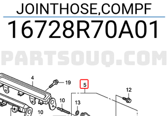 Honda 16728R70A01 JOINTHOSE,COMPF