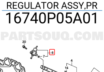Honda 16740P05A01 REGULATOR ASSY,PR