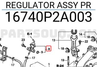 Honda 16740P2A003 REGULATOR ASSY PR