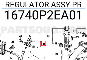 Honda 16740P2EA01 REGULATOR ASSY PR