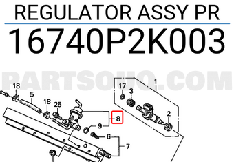 Honda 16740P2K003 REGULATOR ASSY PR