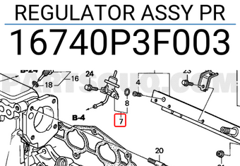 Honda 16740P3F003 REGULATOR ASSY PR