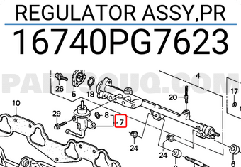 Honda 16740PG7623 REGULATOR ASSY,PR