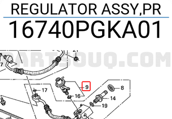 Honda 16740PGKA01 REGULATOR ASSY,PR