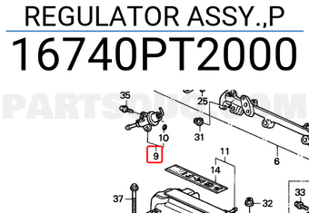 Honda 16740PT2000 REGULATOR ASSY.,P