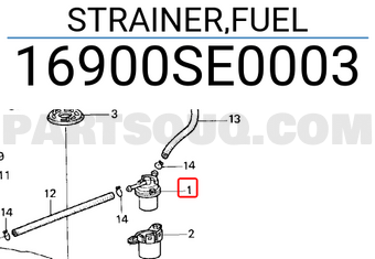 Honda 16900SE0003 STRAINER,FUEL