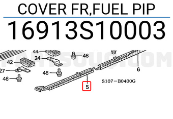 Honda 16913S10003 COVER FR,FUEL PIP