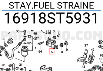 Honda 16918ST5931 STAY,FUEL STRAINE