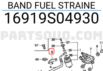 Honda 16919S04930 BAND FUEL STRAINE