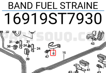 Honda 16919ST7930 BAND FUEL STRAINE