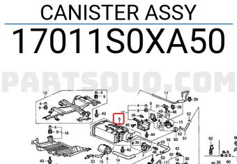 Honda 17011S0XA50 CANISTER ASSY